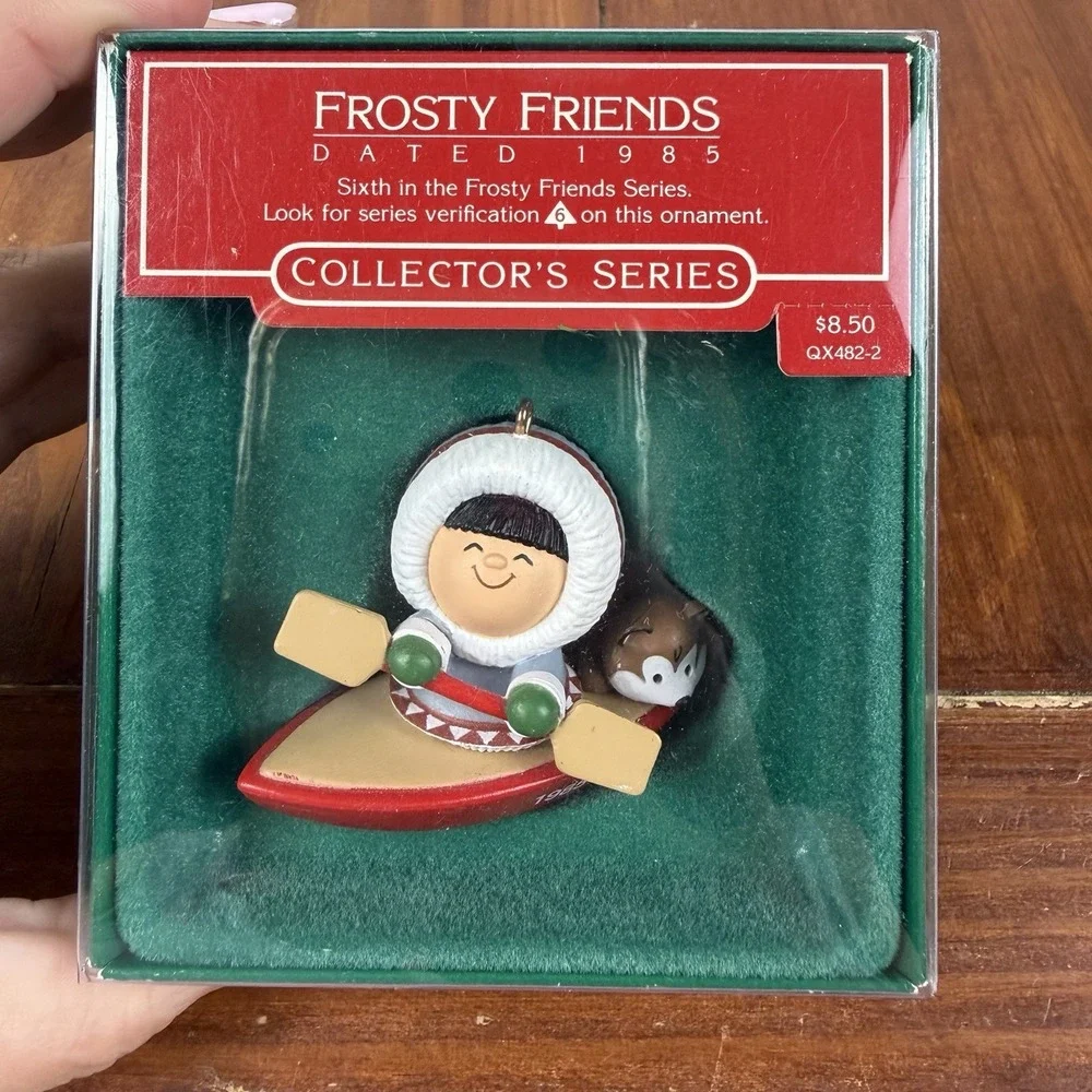 Hallmark FROSTY FRIENDS 1985 #6 In the Series Christmas Ornament With Box